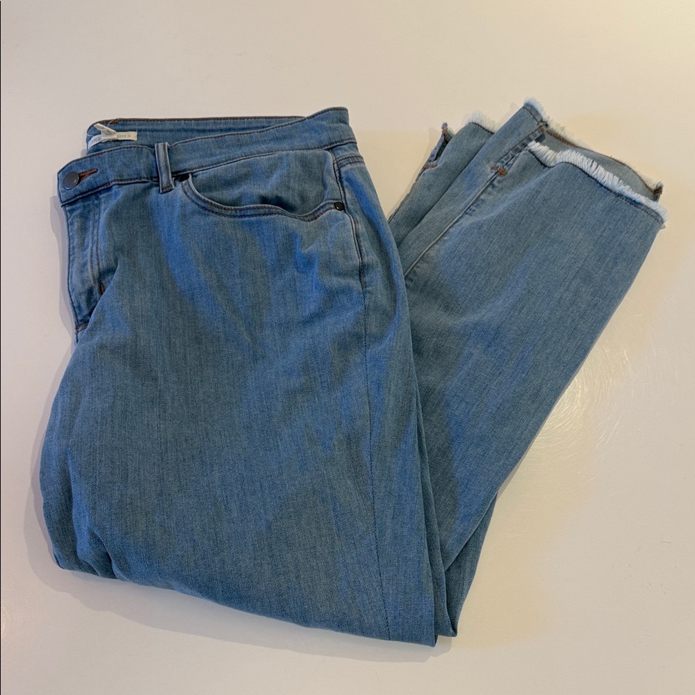 Eileen Fisher Denim with Frayed Edges